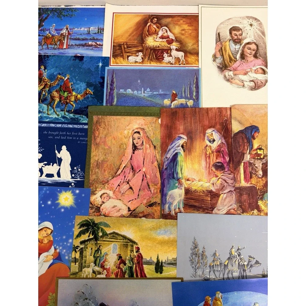 Vintage Christmas Cards Fronts ONLY for Scrapbooking Crafts Decoupage Lot of 50+